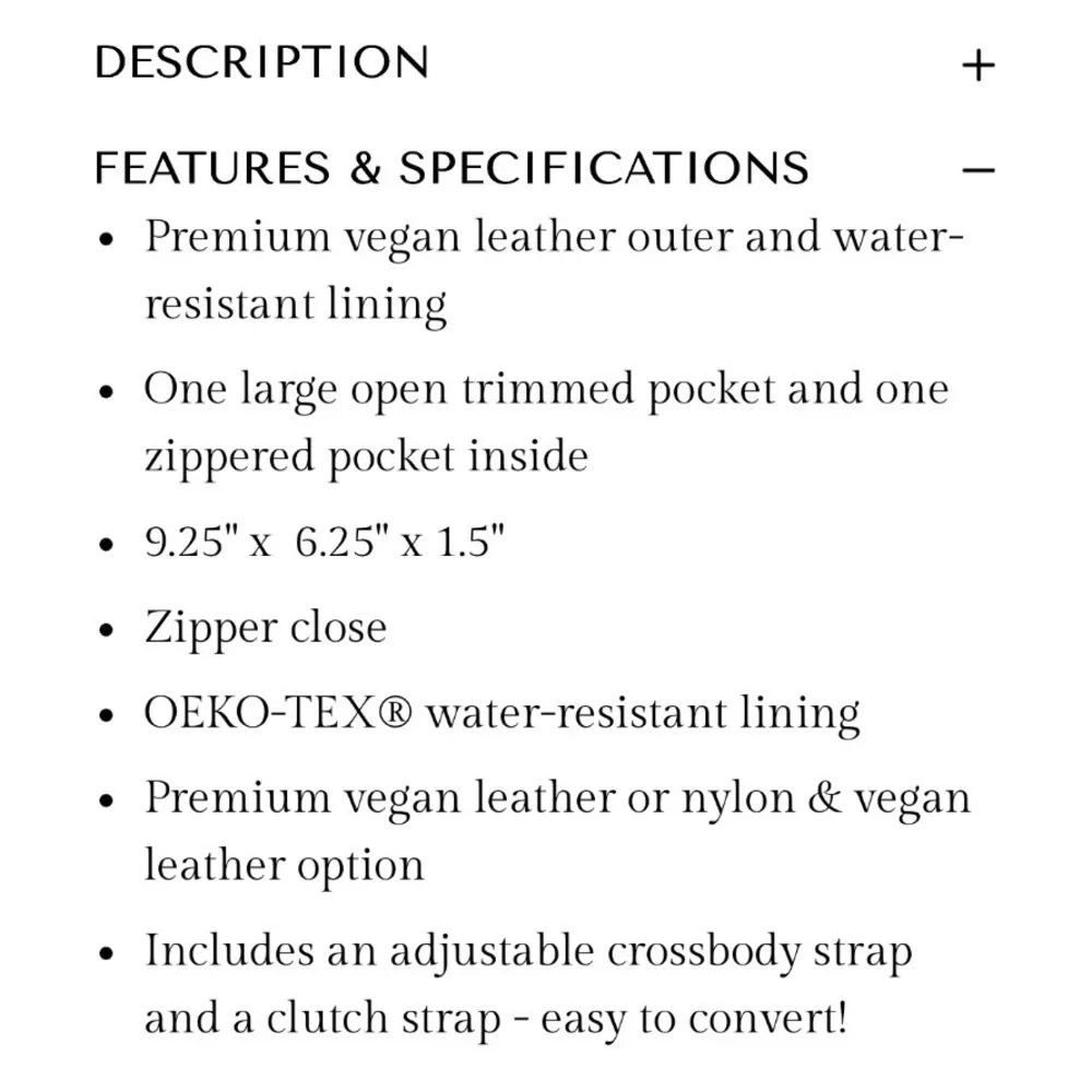 White Elm Ara Convertible Crossbody Bag & Maia Cosmetic Bag - Picture 6 of 6